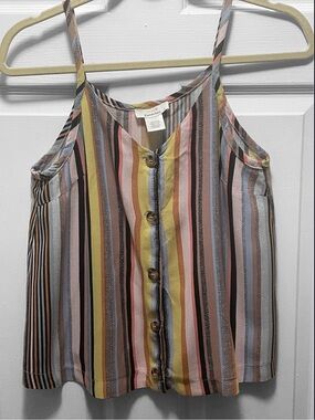 URBAN Romantics Multicolor Striped Sleeveless Top